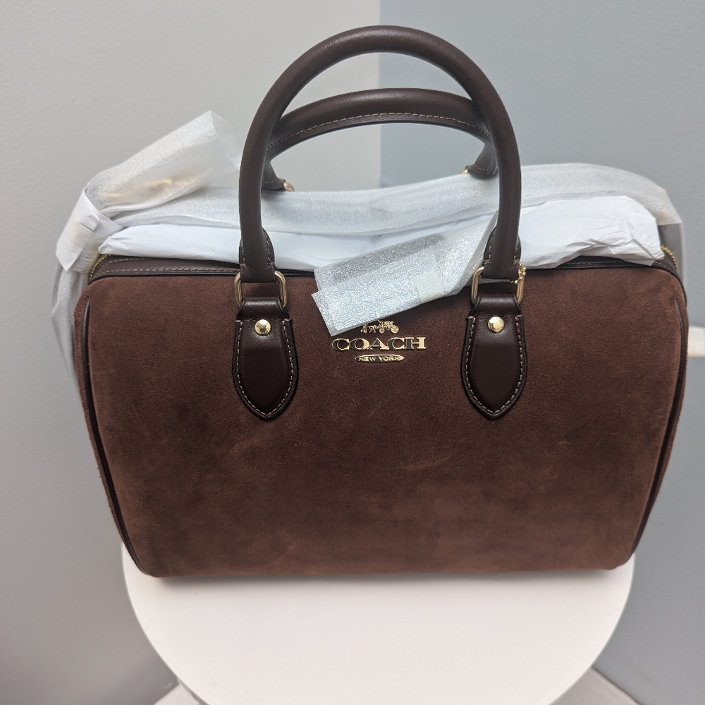 Coach Rowan Suede Large | New | Fully Wrapped